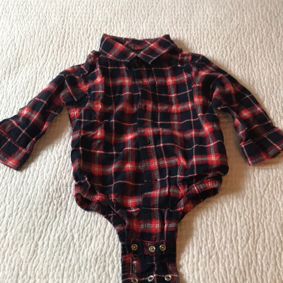 GAP Other - 3/$20 🔵⬇️$14Baby Gap plaid botton-up bodysuit